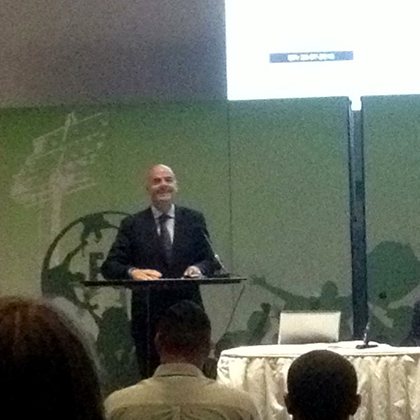 Gianni Infantino opening EFFC 2013